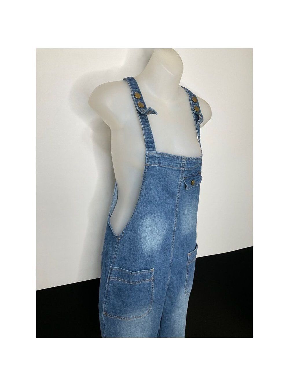 Unbranded Denim Coveralls Romper All in One Small Dungarees Womens - Picture 3 of 9